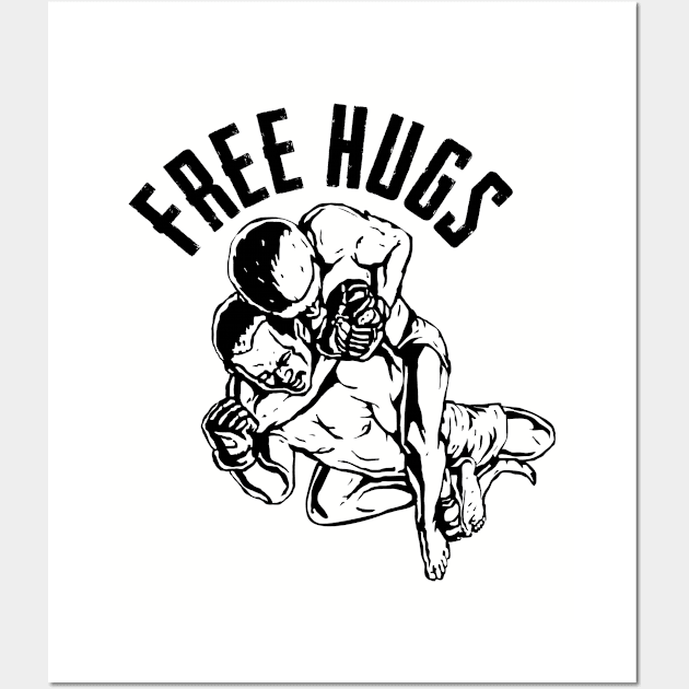 BJJ - Free Hugs Wall Art by Kudostees